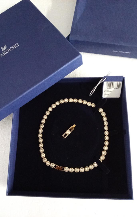 Colier pentru femei SWAROVSKI Angelic Crystal, finisaj auriu-roz, 37.5 cm [3]