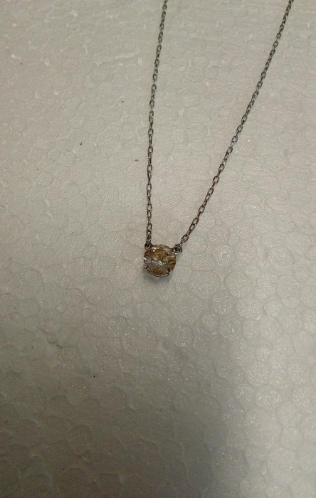 Colier Swarovski Stilla Attract, taietura rotunda, alb, placat cu rodiu [6]