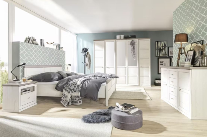 Comoda Camron Hom`in, 1079x895x430 mm, alb/gri [3]