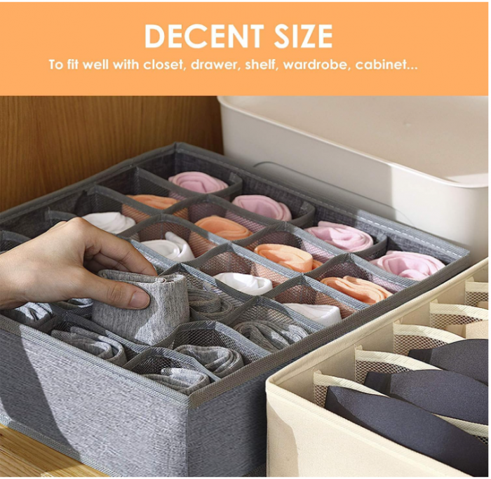 Compartiment lenjerie de corp Criusia, Gri, set 3, 64 de celule [4]