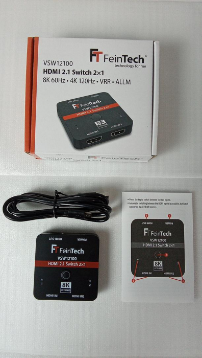 Comutator FeinTech VSW12100 Switch HDMI 2.1, 2 in 1, pentru Xbox PS5 [2]
