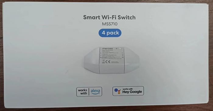 Comutator inteligent WiFi universal Meross 10A DIY, telecomandă, compatibil cu Alexa, Google Home și SmartThings, control vocal, 4 bucati [8]