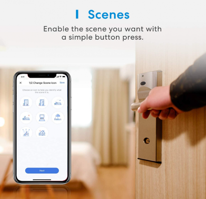 Comutator Wi-Fi meross, necesită cablu neutru, întrerupător de lumină inteligent, compatibil cu Alexa, Asistent Google și SmartThings, 2,4 GHz [6]