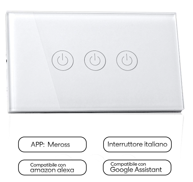 Comutator WiFi Meross Home, intrerupator inteligent, Panou LED tactil, electric, temporizator, compatibil cu Alexa, Google Home - RESIGILAT [8]