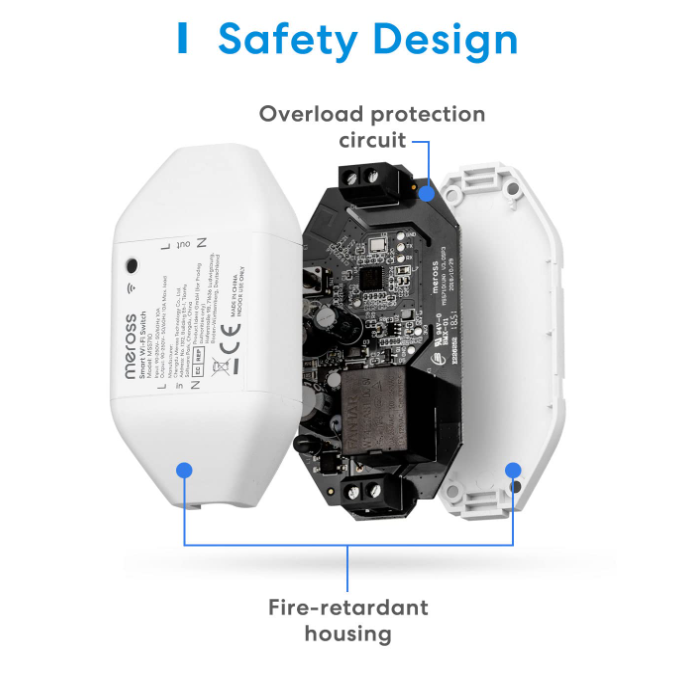 Comutator WLAN Meross, telecomandă Smart Switch pentru aparate electrice de uz casnic, 2 bucăți [6]