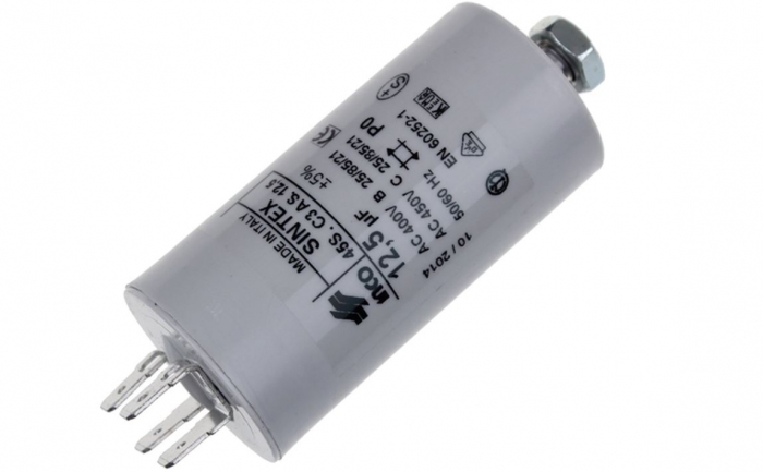 Condensator pornire motor pentru masina de spalat, universal, 450 V, 12.5 µF [1]