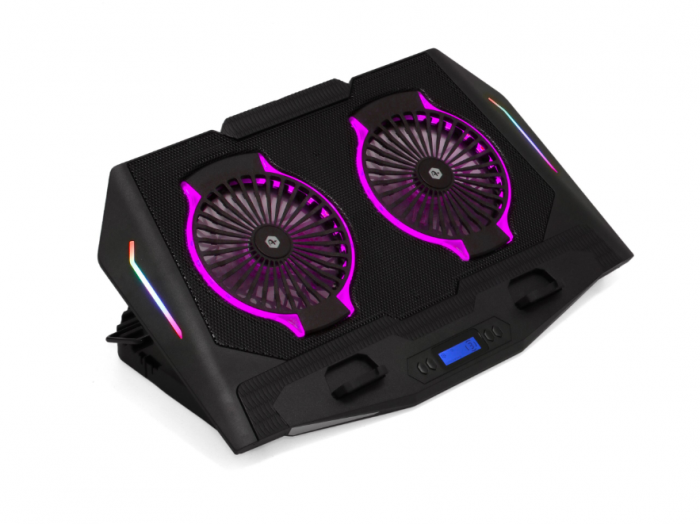 Cooler laptop gaming A+ CICN10, 17", dual USB [5]