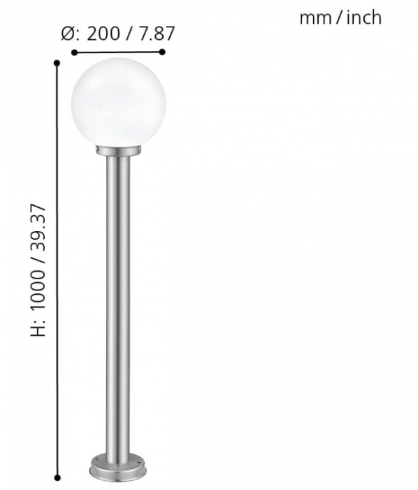Corp de iluminat pentru exterior Eglo 30207 NISIA din otel inoxidabil [4]