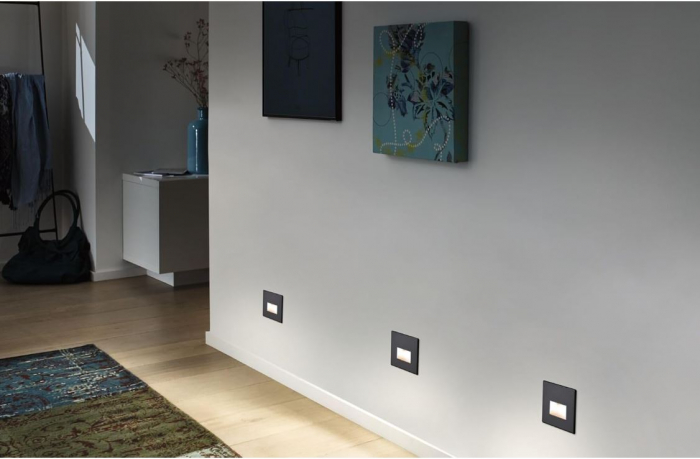 Corp de iluminat pentru scari Paulmann, LED, 1.2W, 100 lm, alb cald 2700K, negru mat [10]