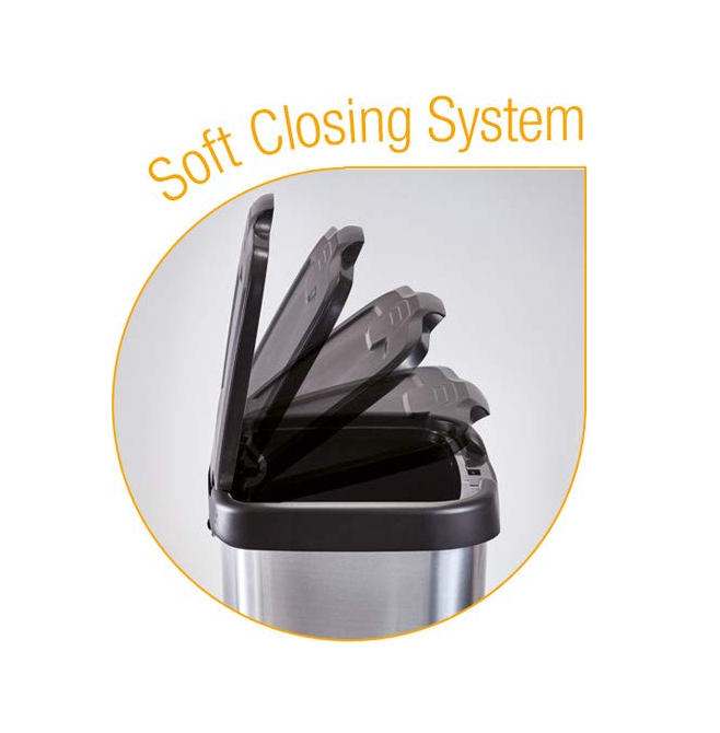 Coș cu pedală cu capac M-Home, 33.2 x 25.2 x 45.7 cm, 20 L [5]