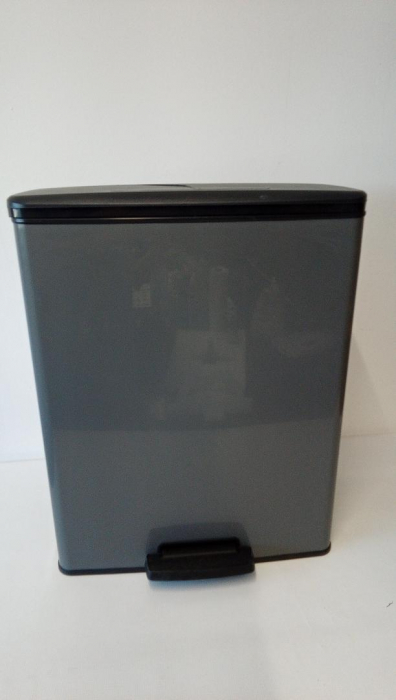 Cos de gunoi cu pedala Curver Deco, gri rece, 65L, dreptunghiular [2]