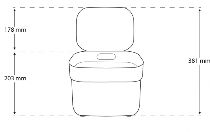 Coș de gunoi Curver Ready To Collect, 5L, gri închis [11]