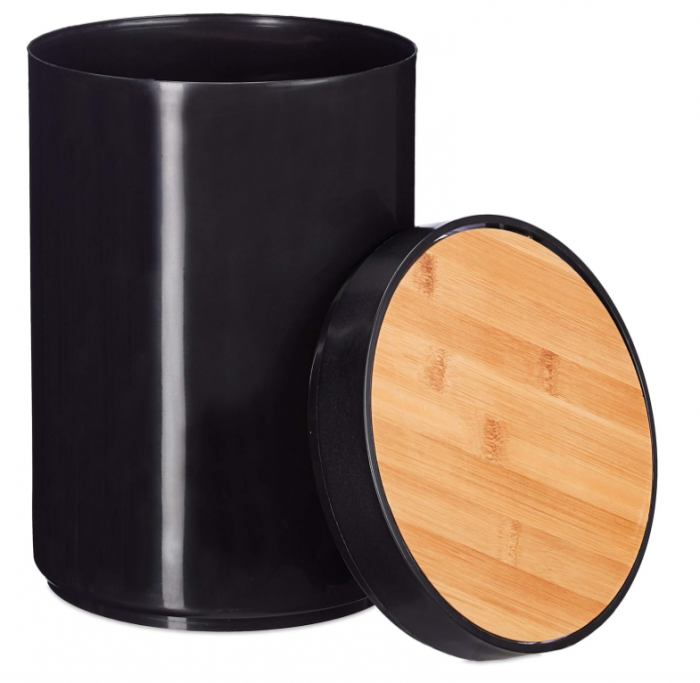 Coș de gunoi de baie Relaxdays, 5 L, Negru [6]