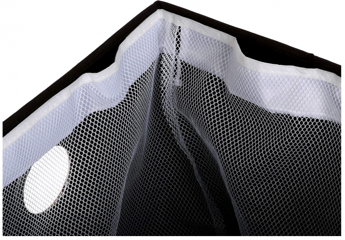 Cos de rufe pliabil Amazon Basics cu capac magnetic, negru [3]