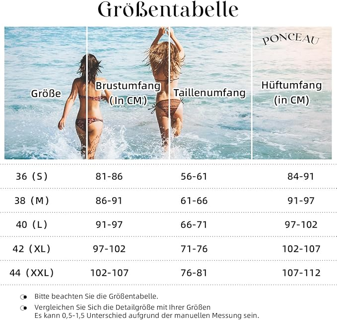 Costum de baie din 2 piese pentru femei PONCEAU, multicolor, 2XL [3]