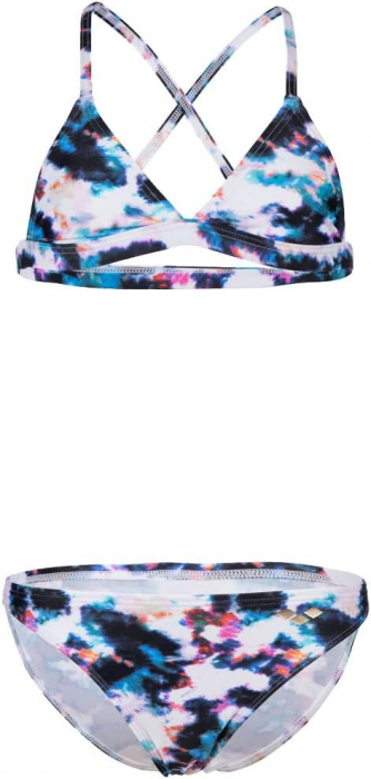 Costum de baie din două piese pentru fete ARENA Tie And Dye Bikini Triangle, 8-9 ani [3]