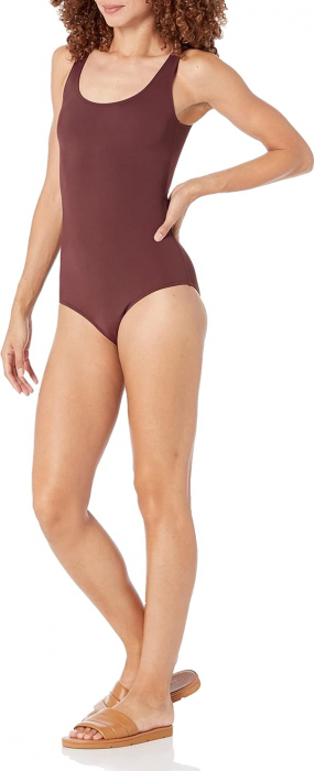 Costum de baie intreg pentru femei Amazon Essentials, maro, XS [4]
