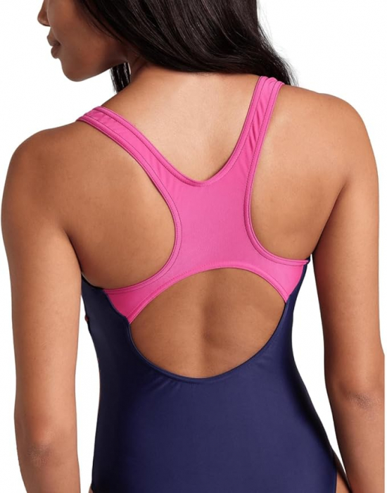 Costum de baie intreg pentru femei Arena Control Pro Back Graphic, bleumarin/roz, 36 [4]
