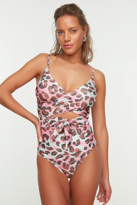 Costum de baie intreg pentru femei Trendyol, model leopard, marime 44 [4]