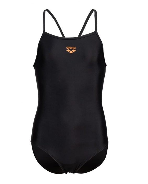 Costum de baie intreg pentru fete Arena Feel Light Drop, negru, 10-11 ani, 140 [1]