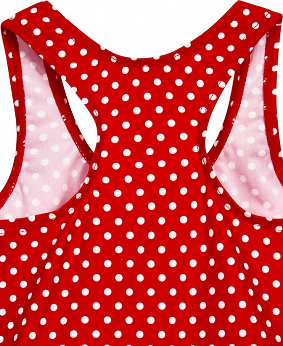 Costum de baie intreg pentru fete Playshoes, protectie UV, rosu cu buline albe, 86/92 (1-2 ani) [3]