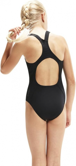 Costum de baie intreg pentru fete Speedo Eco Endurance+ Medalist, negru, 11-12 ani, 152 cm [2]