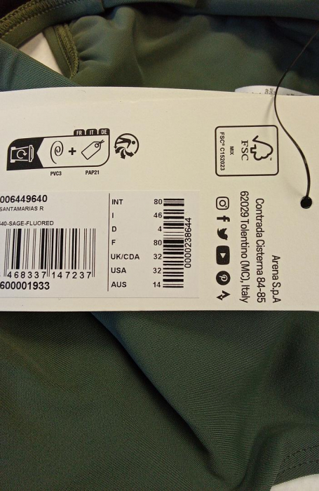 Costum de baie pentru barbati ARENA Santamarias R, slip verde, marime 80 [2]