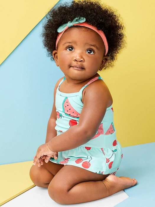 Costum de baie pentru bebelusi Simple Joys by Carter's, model cu fructe, 12 luni [2]