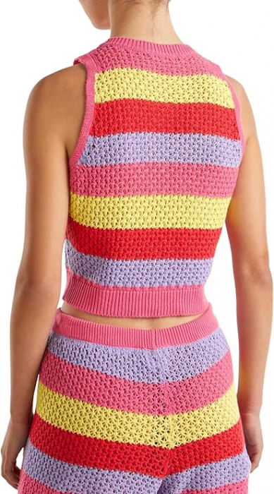 Costum de baie pentru femei (doar top-ul) United Colors of Benetton, multicolor cu dungi, XS [3]