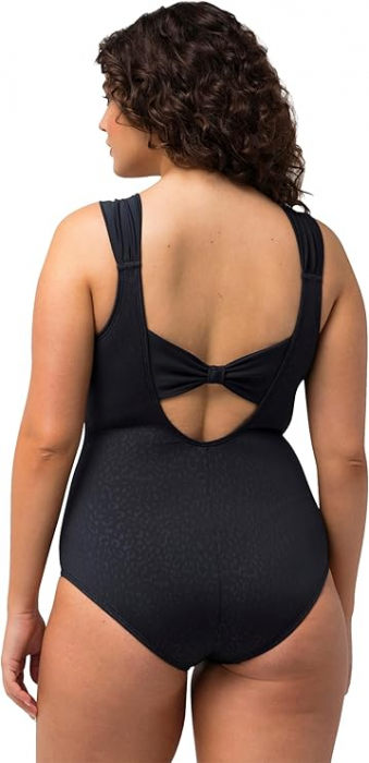 Costum de baie pentru femei Ulla Popken Leo Jacquard, cupe moi, EU 44 [2]