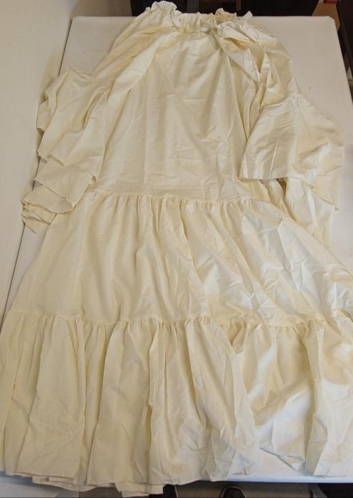 Costum renascentist pentru femei Aibaowedding, alb/maro, S/M [4]