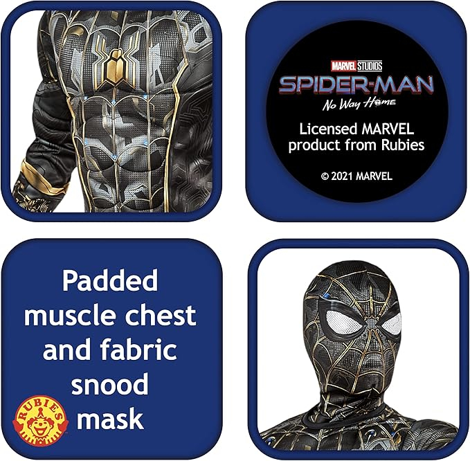 Costum Rubie's Marvel Spider-man 3 Deluxe Versiunea 2 pentru baieti, M [3]