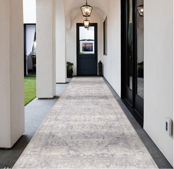 Covor vintage antiderapant, lavabil Homcomodar Boho pentru hol 80 x 300 cm [5]