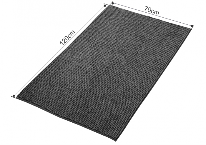 Covoraș de baie super absorbant, anti-alunecare Decomira, Gri închis, 70 x 120 cm [7]