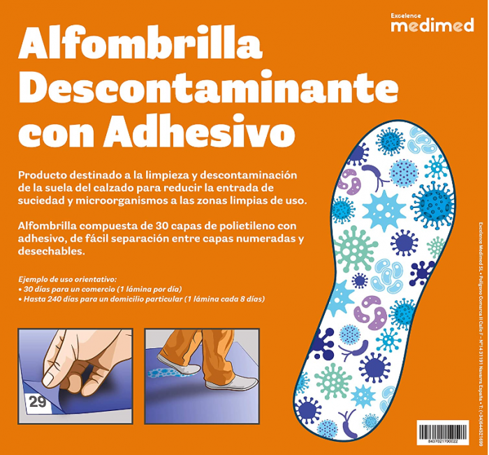 Covoraș dezinfectant încălțăminte Medimed 30 straturi, 45 x 90 cm [5]