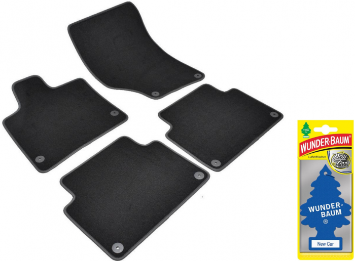 Covorase auto din mocheta Umbrella pentru Audi Q7 I [4L] (2005-2015) + Odorizant Auto Bradut Wunder-Baum New Car [1]