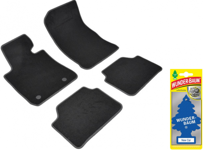 Covorase auto din mocheta Umbrella pentru BMW 1 [F20/F21] (2011-2019) + Odorizant Auto Bradut Wunder-Baum New Car [1]