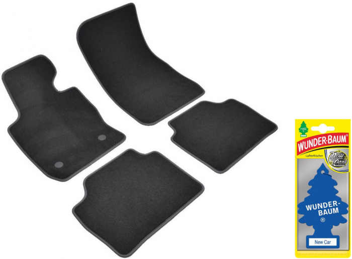 Covorase auto din mocheta Umbrella pentru BMW 3 [F30] X-Drive (2012-2019) + Odorizant Auto Bradut Wunder-Baum New Car [1]