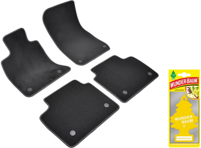 Covorase auto din mocheta Umbrella pentru BMW 7 [G11] (2015-2019) + Odorizant Auto Bradut Wunder-Baum Vanillaroma [1]