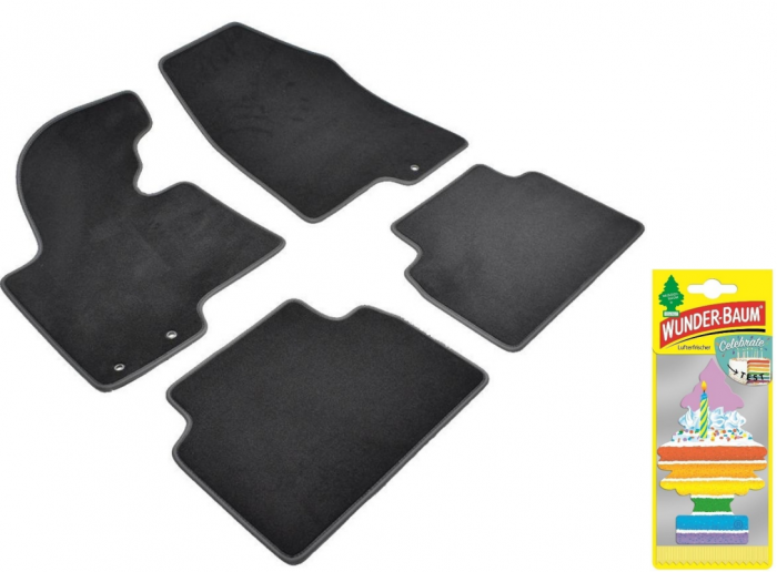 Covorase auto din mocheta Umbrella pentru Hyundai Ix35 (2009-2015) – Sisteme fixare inele metalice 12mm + Odorizant Auto Bradut Wunder-baum Celebrate [1]