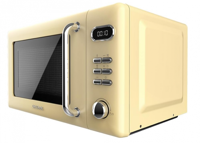 Cuptor cu microunde digital Cecotec cu gratar Proclean 5110 Retro, galben, 20 L, 700 W în 5 nivele [4]