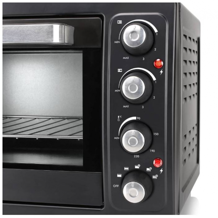 Cuptor electric Tristar OV-1443, cu 2 arzatoare deasupra, 3100W, 38L, negru [13]