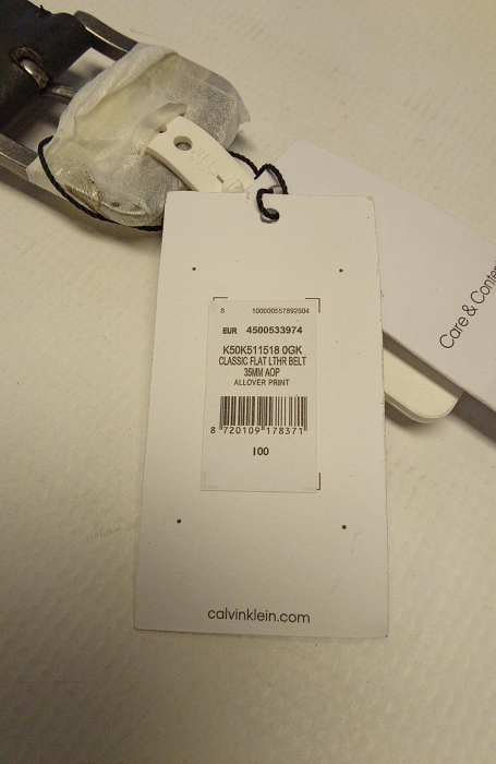 Curea pentru barbati Calvin Klein, 35mm, negru, marime 100 [6]