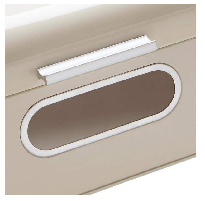 Cutie de pâine ECHTWERK retro din metal cu fereastră, crem [7]