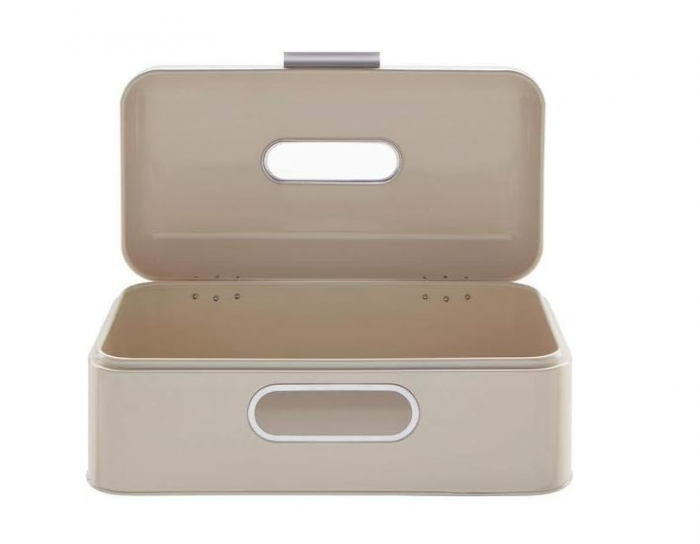 Cutie de pâine ECHTWERK retro din metal cu fereastră, crem [5]