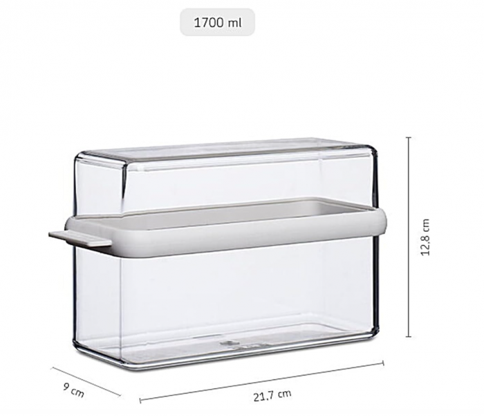 Cutie depozitare alimentara pentru pâine Mepal Stora, alb/transparent, 21.7 x 9 cm [4]