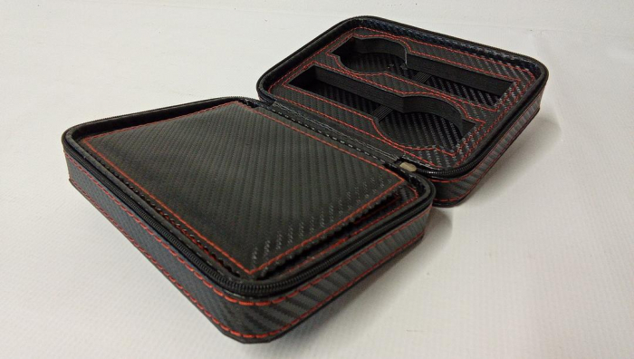 Cutie pentru depozitarea ceasurilor MR Maestro Relojero, 4 ceasuri, negru, fibră de carbon [3]