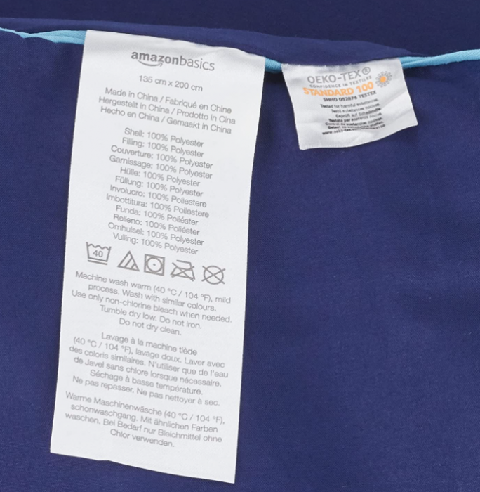 Cuvertură reversibilă din microfibră, bleumarin [2]