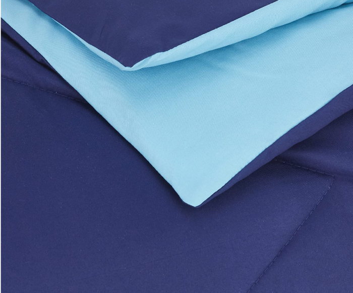 Cuvertură reversibilă din microfibră, bleumarin [3]