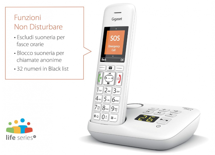 DECT Gigaset E390,Extensie telefon, Alb [9]